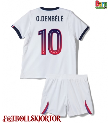 Paris Saint-Germain Ousmane Dembele #10 Borta Kläder Barn 2026-27 Kortärmad (+ Korta byxor)